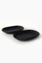 Hermia X00017603 Juego Fuentes Gres Cerámico Negro Mate 15 x 25 cm (2 Piezas) Apto Microondas Lavavajillas